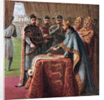 King John of England signs the Magna Carta by Joseph Martin Kronheim