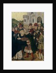 King Ferdinand I of Castile welcomed Saint Dominic of Silos, 1478-1480 by Bartolomé Bermejo