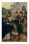 King Ferdinand I of Castile welcomed Saint Dominic of Silos, 1478-1480 by Bartolomé Bermejo