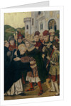King Ferdinand I of Castile welcomed Saint Dominic of Silos, 1478-1480 by Bartolomé Bermejo