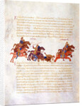 Pursuit of Sviatoslavs warriors by the Byzantine army (Miniature from the Madrid Skylitzes), 11th-1 by Anonymous