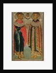 Saint John Sochavsky and Tsarevich Ivan Mikhailovich, 1639-1640 by Russian icon
