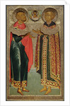 Saint John Sochavsky and Tsarevich Ivan Mikhailovich, 1639-1640 by Russian icon