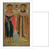 Saint John Sochavsky and Tsarevich Ivan Mikhailovich, 1639-1640 by Russian icon