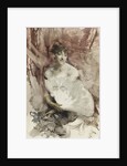 Woman with fan seated in a theatre box (Countess of Rasti), ca 1878 by Giovanni Boldini