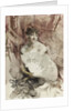 Woman with fan seated in a theatre box (Countess of Rasti), ca 1878 by Giovanni Boldini