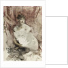 Woman with fan seated in a theatre box (Countess of Rasti), ca 1878 by Giovanni Boldini