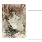 Woman with fan seated in a theatre box (Countess of Rasti), ca 1878 by Giovanni Boldini