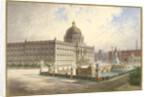 The Berliner Stadtschloss. View of the palace facade from the palace bridge, 1886 by Hermann Ziller