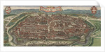 Birds-eye view of Vienna from North, 1609 by Jacob Hoefnagel