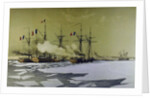 Icebreaking in the Dnieper Liman for the passage of Floating batteries, 1855-1856, 1860 by Antoine Léon Morel-Fatio