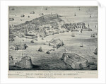 View and Plan of island and the port of Kronstadt, c. 1850 by Anonymous