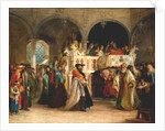 The Feast of the Rejoicing of the Torah at the Synagogue in Leghorn, Italy, 1850 by Solomon Alexander Hart
