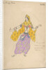 Polovtsian girl. Costume design for the opera Prince Igor by A. Borodin, 1909 by Konstantin Alexeyevich Korovin