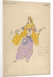 Polovtsian girl. Costume design for the opera Prince Igor by A. Borodin, 1909 by Konstantin Alexeyevich Korovin