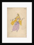 Polovtsian girl. Costume design for the opera Prince Igor by A. Borodin, 1909 by Konstantin Alexeyevich Korovin