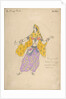 Polovtsian girl. Costume design for the opera Prince Igor by A. Borodin, 1909 by Konstantin Alexeyevich Korovin
