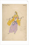 Polovtsian girl. Costume design for the opera Prince Igor by A. Borodin, 1909 by Konstantin Alexeyevich Korovin