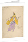 Polovtsian girl. Costume design for the opera Prince Igor by A. Borodin, 1909 by Konstantin Alexeyevich Korovin