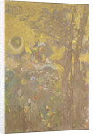 Trees on a yellow Background, 1901 by Odilon Redon