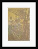Trees on a yellow Background, 1901 by Odilon Redon