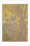 Trees on a yellow Background, 1901 by Odilon Redon