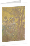 Trees on a yellow Background, 1901 by Odilon Redon