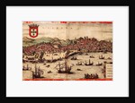 View of Lisbon and Tagus River by Frans Hogenberg