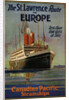 Canadian Pacific St. Lawrence Route To Europe, 1925 by William Dudley Burnett Ward the Younger