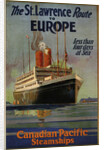 Canadian Pacific St. Lawrence Route To Europe, 1925 by William Dudley Burnett Ward the Younger