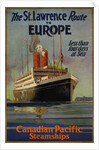 Canadian Pacific St. Lawrence Route To Europe, 1925 by William Dudley Burnett Ward the Younger