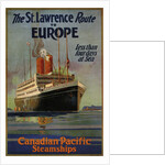 Canadian Pacific St. Lawrence Route To Europe, 1925 by William Dudley Burnett Ward the Younger