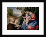 Madonna with child and two donors, 1525-1530 by Lorenzo Lotto