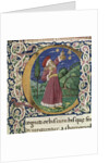 Claudius Ptolemy. Detail of a historiated initial C (Cosmographia), Second Half of the 15th cen by Anonymous
