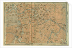 Map of Berlin Center, from a travel guide Baedekers Northeast Germany, 1892 by Leipzig Wagner & Debes