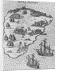 Death of Magellan on the Philippine island of Mactan. (From Levinus Hulsiuss Beschreibung der wunde by Anonymous