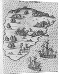 Death of Magellan on the Philippine island of Mactan. (From Levinus Hulsiuss Beschreibung der wunde by Anonymous