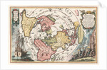 World map with Magellan?s circumnavigation (From Scherer?s Atlas novus), 1702-1703 by Heinrich Scherer