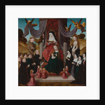 The Virgin and Child with Saint Anne (Anna Selbdritt), Saints Francis, Lidwina and donors, c. 1490-1 by Netherlandish master