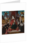 The Virgin and Child with Saint Anne (Anna Selbdritt), Saints Francis, Lidwina and donors, c. 1490-1 by Netherlandish master