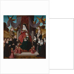 The Virgin and Child with Saint Anne (Anna Selbdritt), Saints Francis, Lidwina and donors, c. 1490-1 by Netherlandish master
