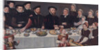 Family-portrait of Pierre de Moucheron, merchant in Middelburg and Antwerpen, his wife Isabeau de Ge by Anonymous