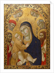 Madonna and Child with Saints Jerome, John the Baptist, Bernardino and Bartholomew, ca 1450-1475 by Sano di Pietro
