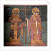 Exaltation of the Cross. Saints Constantine the Great and Helena, ca 1350 by Anonymous