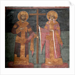 Exaltation of the Cross. Saints Constantine the Great and Helena, ca 1350 by Anonymous