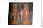Exaltation of the Cross. Saints Constantine the Great and Helena, ca 1350 by Anonymous