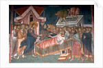 The Healing the paralytic at Capernaum, ca 1350 by Anonymous