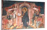 Christ in the synagogue of Nazareth, ca 1350 by Anonymous