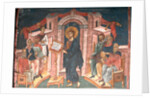 Christ in the synagogue of Nazareth, ca 1350 by Anonymous