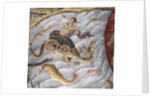 The Last Judgment. Detail: The sea gave up its dead, 1321-1322 by Anonymous